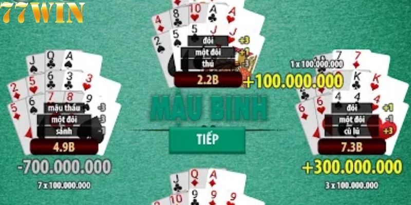 Khi bắt đầu người chơi sẽ nhận được 13 lá bài